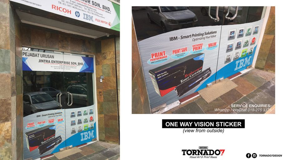 Two Way Vision Sticker Image One Way Vision Window Sticker – Tornado7Design