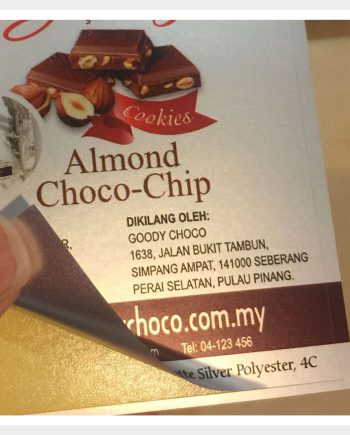 Silver Polyester Sticker