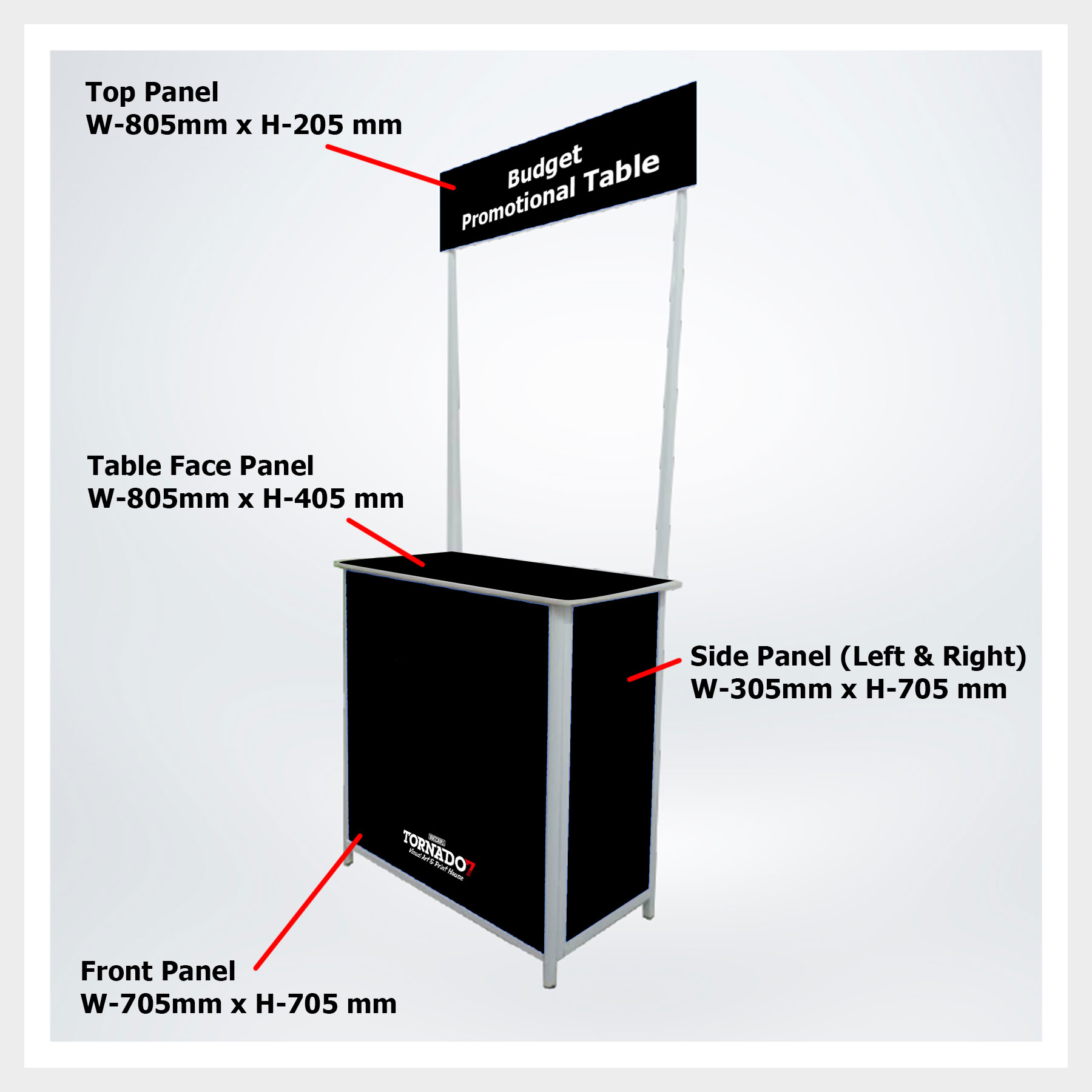 Budget-Promotional-Table-Size
